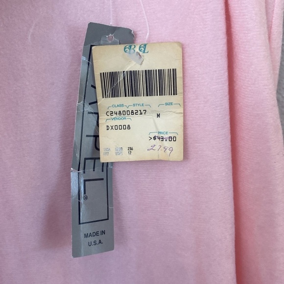 Vtg Dead stock Appel Fuzzy Nightgown Pink and Blue Size Medium - Picture 7 of 9